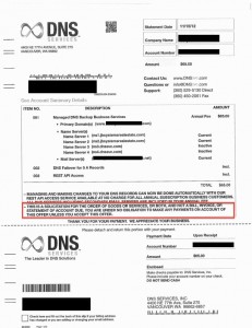 letter about DNS hosting